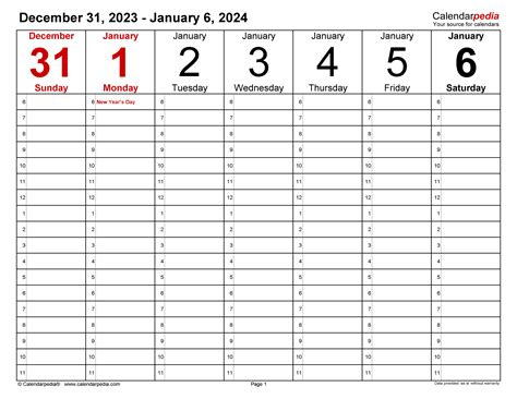 Weekly Calendars 2024 For Excel 12 Free Printable Templates
