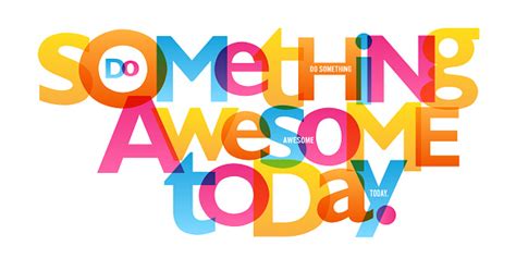 Do Something Awesome Today Colorful Typography Banner Stock