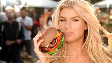 Charlotte Mckinney Carls Jr Ad Commercial Super Bowl Xlix 2015 The All Natural Burger