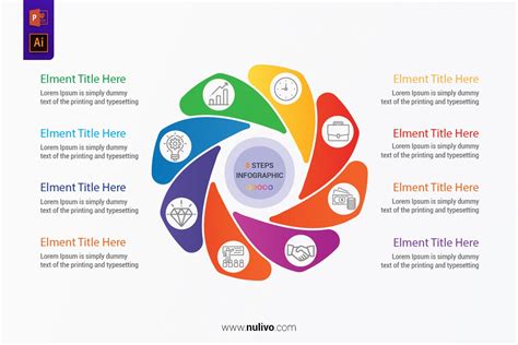 Colored Circles Infographic 8 Options For PowerPoint Nulivo Market