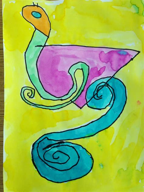 Tcds Art Department 3rd Grade Joan Miro Inspired Paintings