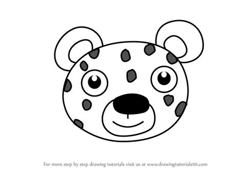 How To Draw A Jaguar Face For Kids Animal Faces For Kids Step By Step