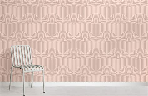Nude Circuit Design Geometric Striped Pattern Wallpaper Hovia