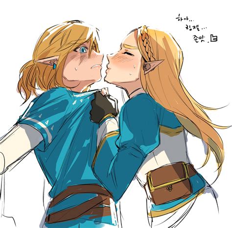 Princess Zelda Trying To Kiss Her Knight R Zelink