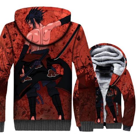 Anime Naruto Uchiha Sasuke 3d Jacket Men Anime Hoodie Hip Hop