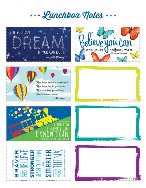 Inspirational Lunchbox Quotes For Kids The Childrens Courtyard