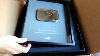 Youtube 100000 Subscribers Silver Play Button Award By Huma In The