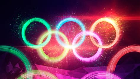 Europe, asia, africa, america and australia. Dramatic Particle Explosion Olympic Rings Artwork ...