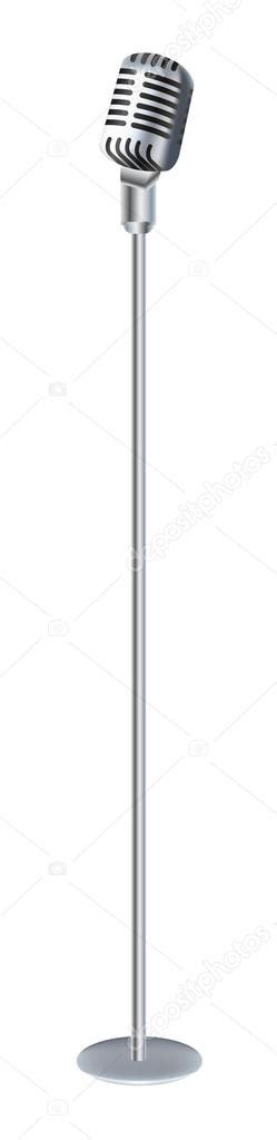 Vintage Microphone With Stand Stock Vector Image By ©siiixth 107288282