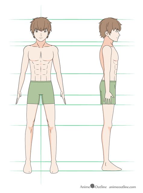 Standing Anime Boy Drawing Easy Full Body See More Ideas About