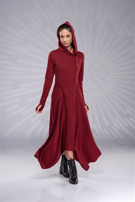 Hoodie Sweatshirt Dress Hooded Maxi Dress Long Hooded Dress Maxi