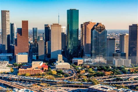 Downtown Houston Aerial View High Res Stock Photo Getty Images