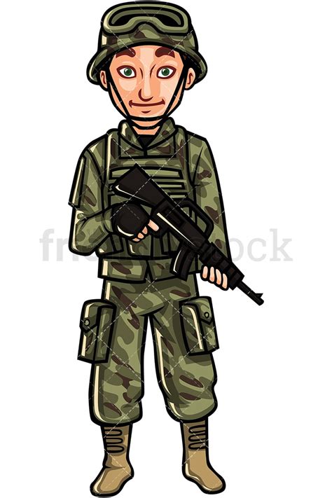 Us Army Soldier Cartoon Vector Clipart Friendlystock