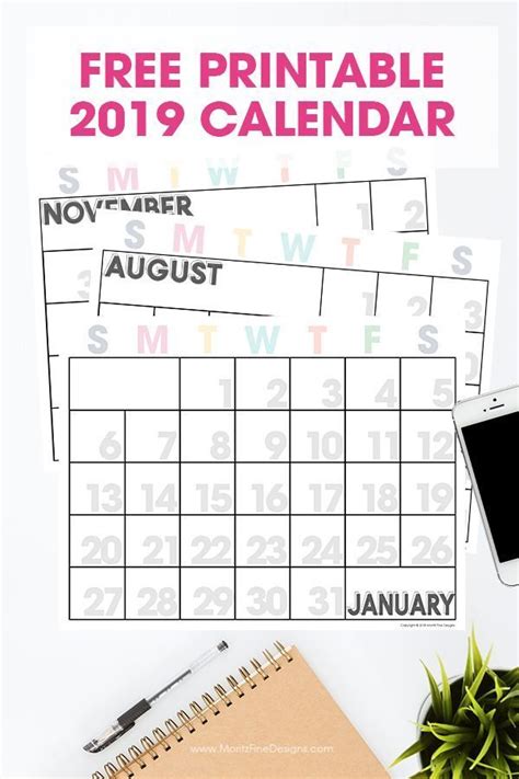 Free Printable Calendar Large Numbers Calnda