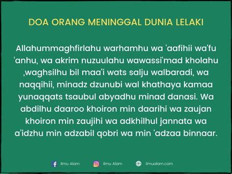 Doa Untuk Orang Yang Meninggal Dunia Lelaki & Perempuan
