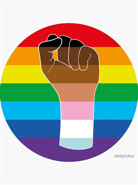 Gay Pride Poster Diversity Print Rainbow Flag Lgbtq Transgender Equality Print Sticker For