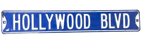 Lot Hollywood Blvd Aluminum Street Sign