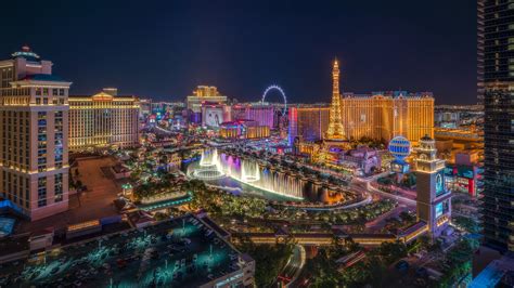 Photo Las Vegas Usa Fountains Night Cities Building 4000x2250