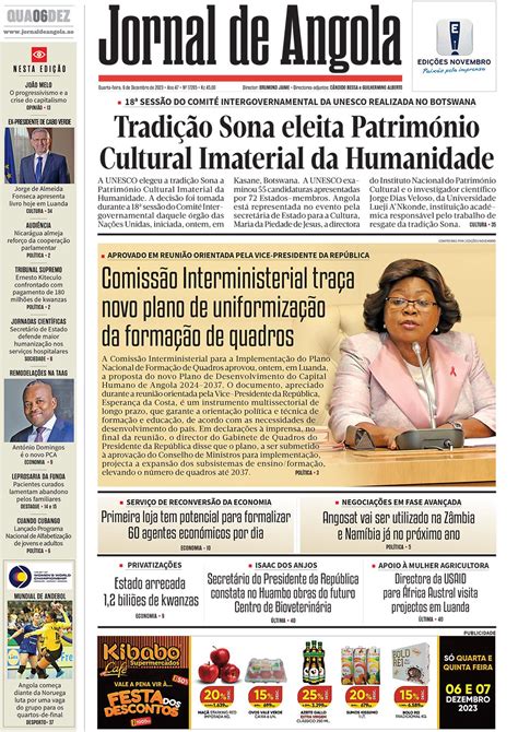 Jornal De Angola Quarta 06 De Dezembro De 2023