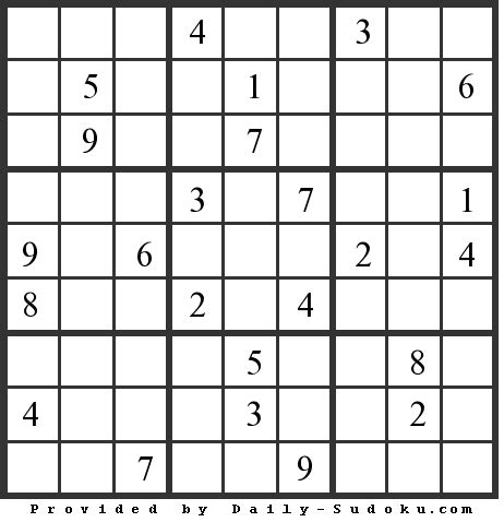 Select a digit on the right side bar of the grid first. Daily Sudoku - Solve online and print @ Daily Sudoku