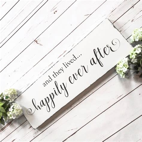 And They Lived Happily Ever After Wood Sign Wedding Sign Etsy Canada