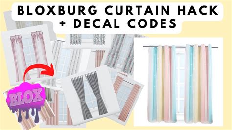 Easy Custom Curtains Transparentpng Decals Bloxburgroblox Youtube