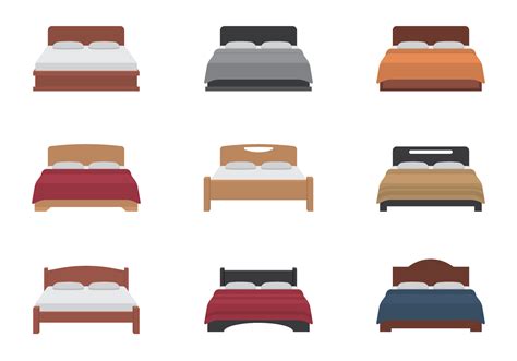 Bed Icons Set 157566 Vector Art At Vecteezy