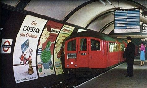 Piccadilly Circus Station 1950s London Underground Train London