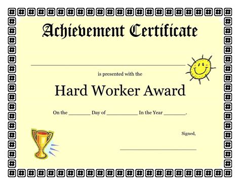 Free Printable Student Award Certificate Template Free Printable A To Z