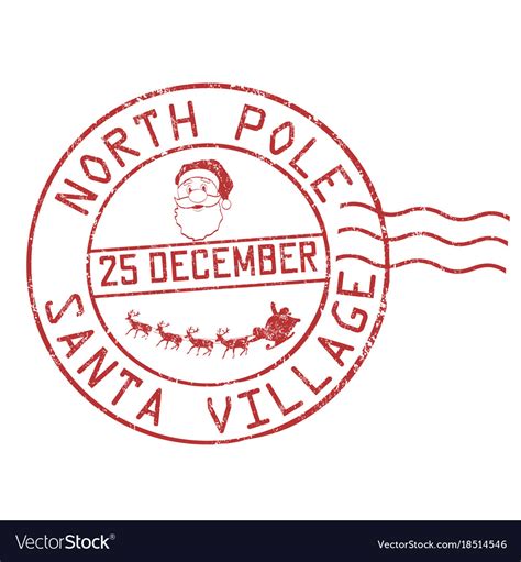 Santa Claus North Pole Stamp