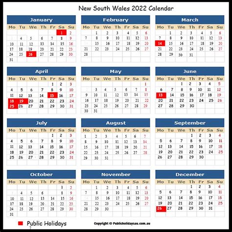 New Years Day Holiday 2022 Nsw