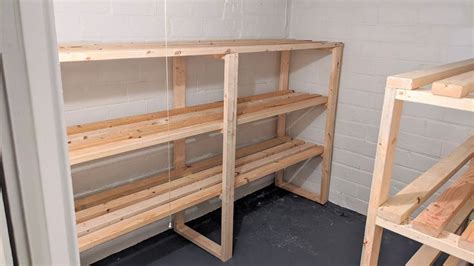 Custom Shelving Using 2x4s Storage Shelves Basement Storage