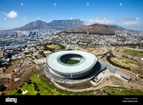 Aerial View Of The Football Stadium Table Mountain And Cape Town