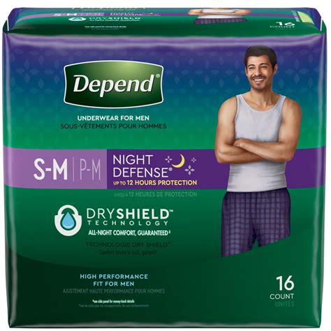 Depend Underwear For Men Night Defense Smallmedium 16s