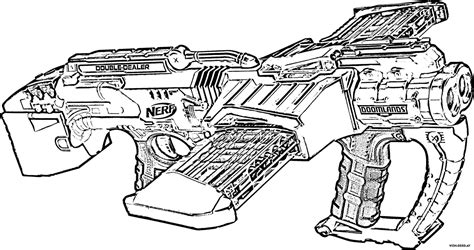 Sniper Nerf Gun Coloring Pages Sketch Coloring Page