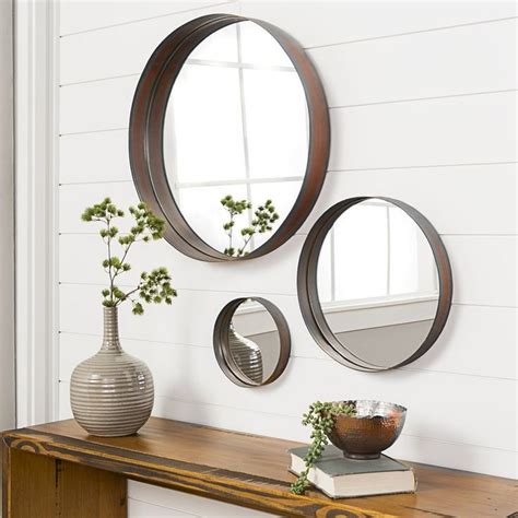 Farmhouse style accents can bring a rustic elegance to your home. 3 Piece Lianne Farmhouse Accent Mirror | Living room ...