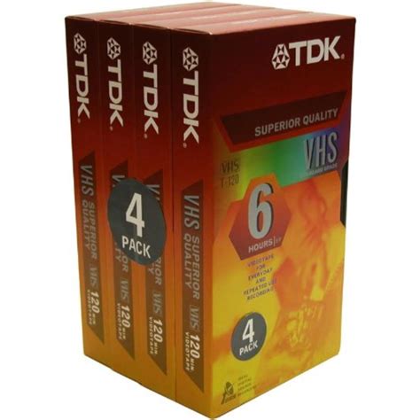 Vhs tape lot of 20 random video tapes movies tv cartoons action horror box (174288149038). 4 Pack T-120 VHS Video Tape, TDK 4PK VHS Video Tape By TDK ...