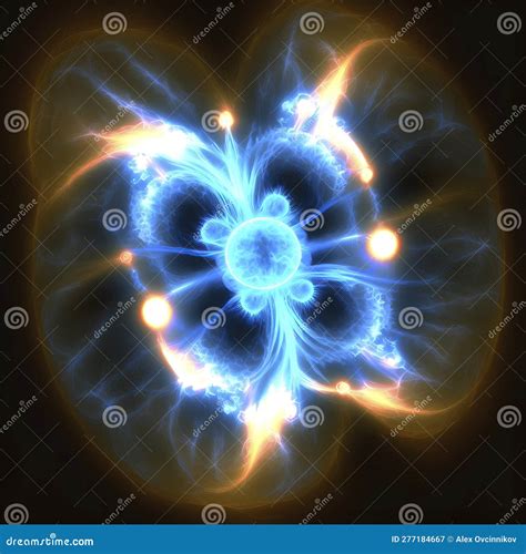 Multidimensional Plasma Force Field In Space Perfect For Sci Fi