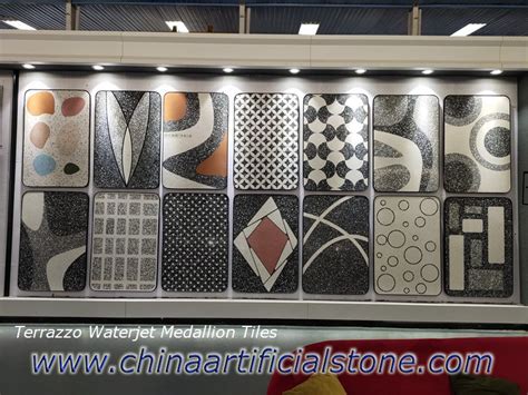 Bespoke Precast Terrazzo Mosaics Tiles 800x800x20mm Suppliers Enming