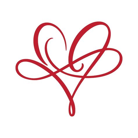 Premium Vector Heart Love Sign Forever Infinity Romantic Symbol