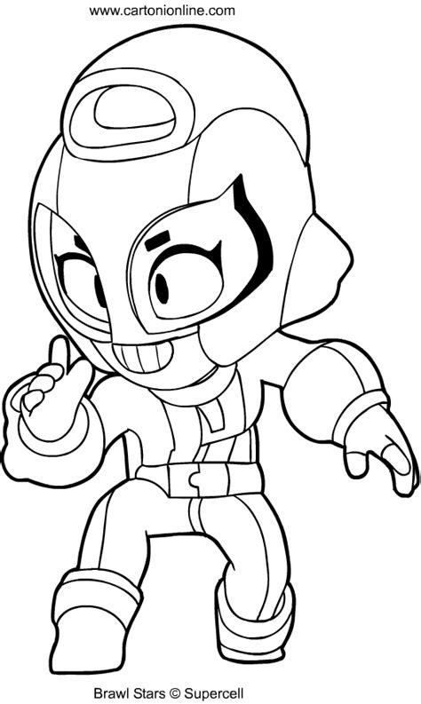 Dibujo de Max de Brawl Stars para colorear