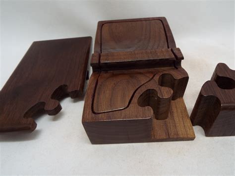 Handmade Wooden Puzzle Box Stash Box Custom Hostess T Etsy