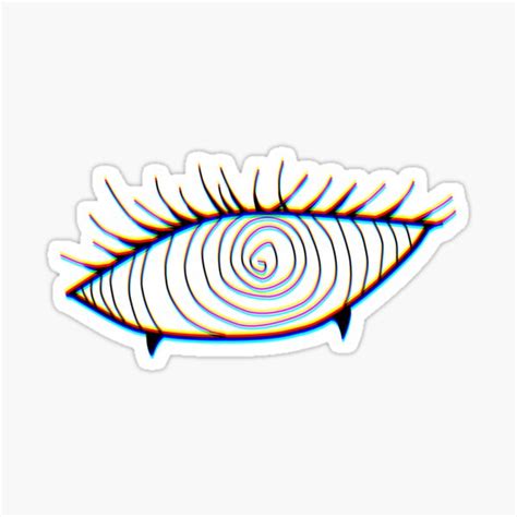 Hypnotic Eye With Glitch Effect Sticker For Sale By Hisoluka Redbubble