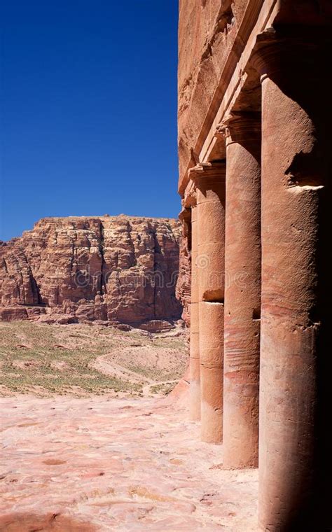 Petra Column Village In Jordan Asia Stock Photo Image Of History