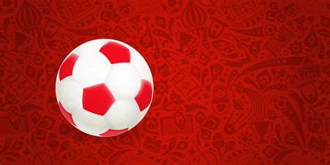 Balón De Fútbol Sobre Fondo Rojo Abstracto 2236146 Vector En Vecteezy