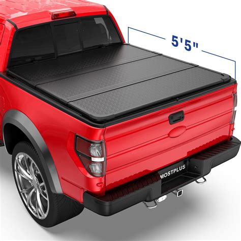 Buy Mostplus Tri Fold Hard Truck Bed Tonneau Cover On Top Compatible For 2009 2014 Ford F150 F