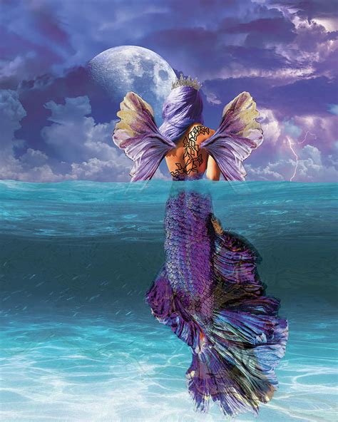 Mermaid Angel Of Storms Digital Art By Elizabeth Lisy Figueroa Fine