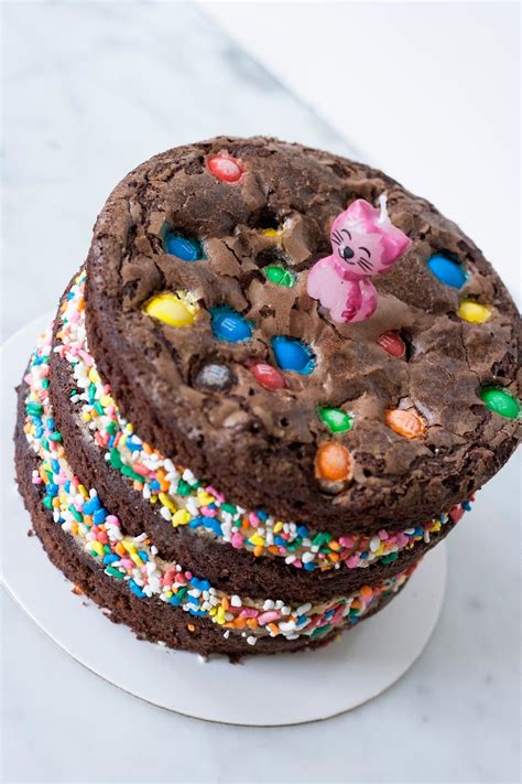 Mandm Chocolate Brownie Birthday Cake Treets