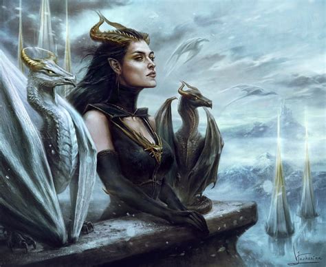 Dragon Queen Inna Vjuzhanina Art Fantasy Luminos Girl Queen