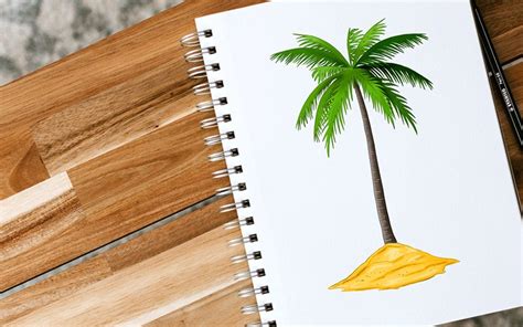 How To Draw A Palm Tree A Step By Step Palm Tree Drawing Tutorial